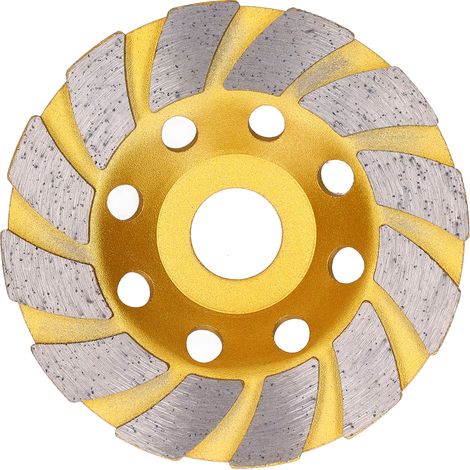 Disque de polissage diamanté à 12 segments pour béton, 10 cm (4 po), à usage intensif. (1/5)
