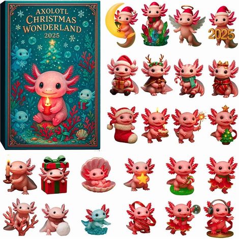 Calendrier De Lavent 2025 - 24 Ornements Animaux En Acrylique - Décoration Arbre De Noël - Compte À Rebours Noël - 1 Pièce (1/3)