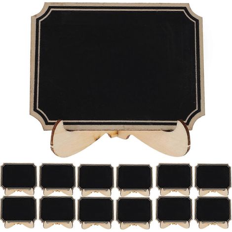 Lot de 20 petits tableaux à lettres, tableaux d'affichage, tableaux noirs de bureau en bois-10X7.5X0.2CM-Black