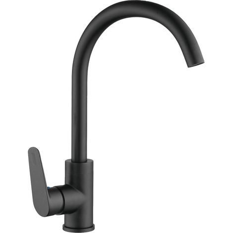 Monomando Fregadera Danubio Black Tubo Alto