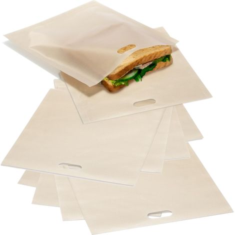 10 sacs à toast en téflon, sacs à toast réutilisables et antiadhésifs (1/5)