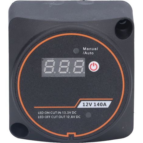 Relais séparateur de batterie double 12V 140A avec affichage numérique étanche pour bateau voiture (1/5)