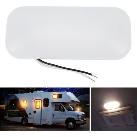 Plafonnier LED RV 500LM 12V Blanc 6000K pour Camping-Cars, Fourgons et Bateaux