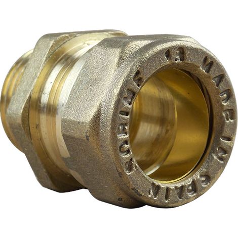 Raccord droit Mâle Bicone 1/2" (15/21) - Cuivre Ø18