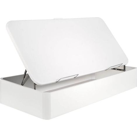 Canapé pliant pour jeunes avec ouverture latérale 3D, hauteur 32 cm Blanc - 90x190cm (1/5)