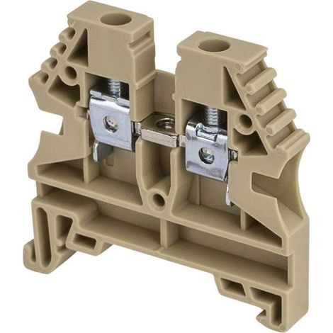 Borne de jonction à vis 4mm² - pas 6mm - beige - IMO (1/5)