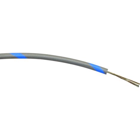 Fil électrique RS PRO BS4808 0,2 mm² 24 AWG, 1 kV c.a., PVC Bleu/Gris, 100m ( Prix pour Bobine de 100 )