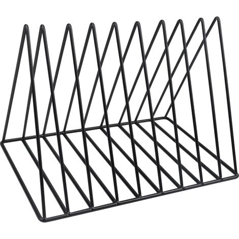 Support de rangement métallique pour disques vinyle à 9 emplacements (1/5)