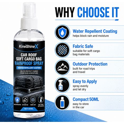 KineShineX Dachgepäck-Spray, Regenschutzspray für Auto-Reisegepäck (1/5)