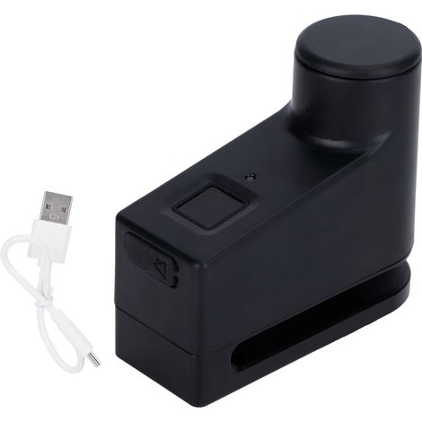 Serrure à disque antivol avec empreinte digitale, batterie lithium intégrée 3.7V et Bluetooth pour moto et VTT (1/5)