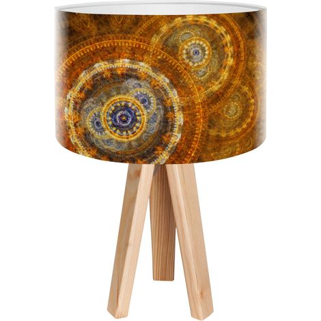 Lampe de chevet mandala foto-311 - Bois clair (1/3)