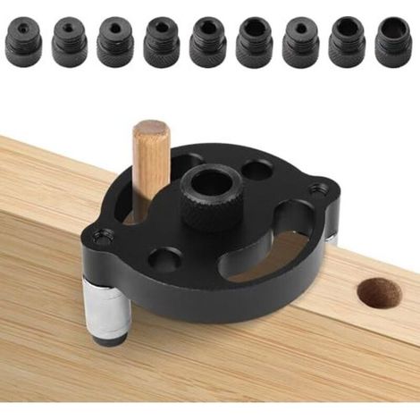 Gabarit de perçage pour le travail du bois, outil de perçage vertical, gabarit de perçage pour la fabrication de meubles (2/3/4/5/6/8/10 mm), pour le centrage du bois massif et du boi (1/5)
