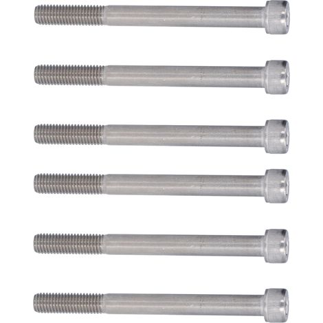 10 Boulons à tête cylindrique A2-70 en inox, vis à six pans creux M10x130 pour équipements industriels, lot de 10