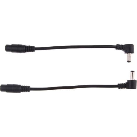 2pcs DC Power 5.5x2.1mm Femelle à 5.5x2.5mm Mâle Adaptateur Câble Angle Droit (1/5)