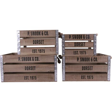 Set aus 4 Holzboxen Kuatéh  Serie LOME