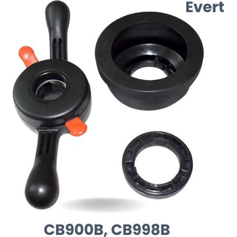 Repuesto Evert: Tuerca de liberación rápida + juego de adaptadores para llantas de aluminio CB900B, CB998B (1/3)