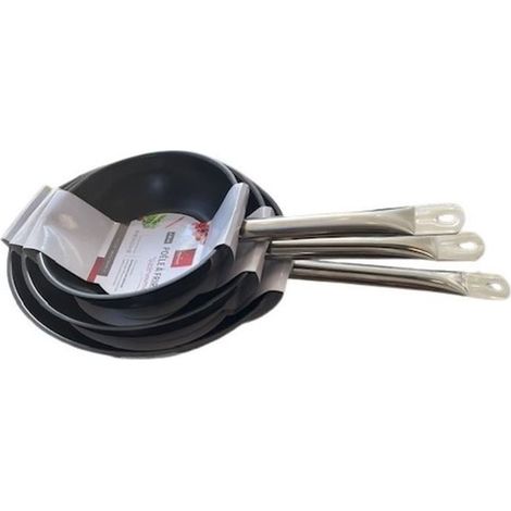 Baumalu Gastronomie lote 3 sartenes acero inoxidable 20-28 cm (1/4)