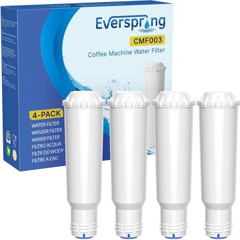 4-Piece Water Filter Set, Activated Carbon, Resin, For Krups, AEG, and Bosch Coffee Machines (1/5)