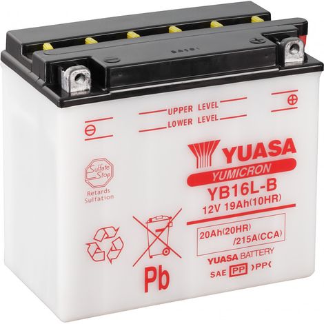 Batterie moto YUASA YB16L-B 12V 20AH 215A (1/3)