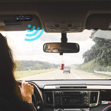 Kit vivavoce Bluetooth (versione 4.2) per GPS, musica e chiamate – Nero (1/5)