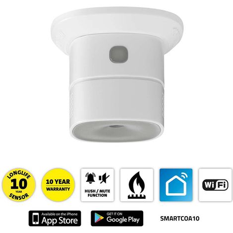 Nedis SMARTCOA10 rivelatore di monossido di carbonio bianco