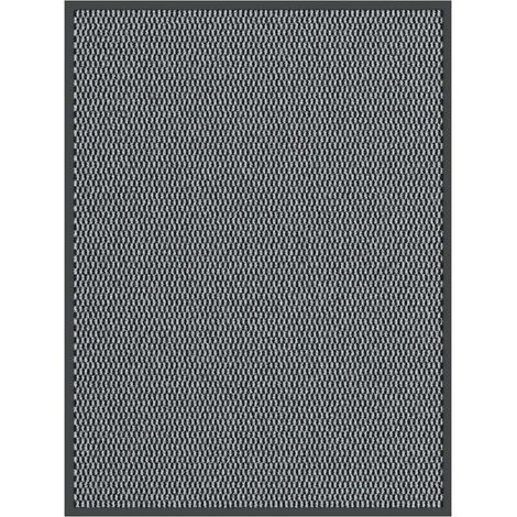 Felpudo antideslizante duradero para entrada de 90 x 120 cm absorbe la humedad y la suciedad estilo moderno fabricado en PP antracita 020058098