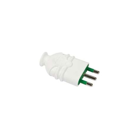 Spina Dritta 2 Poli + Terra Bianca Hi Pro Bianca 16A 80110 Fanton 5 Pezzi