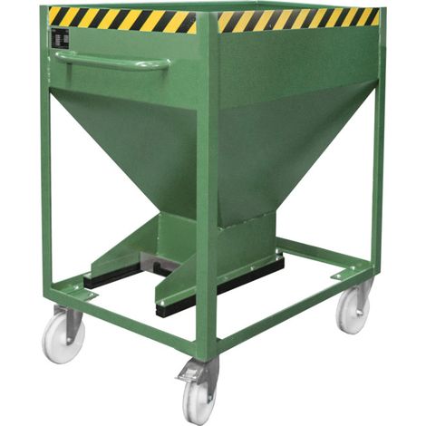 eurokraft pro, Conteneur-silo en forme d'entonnoir, mobile,