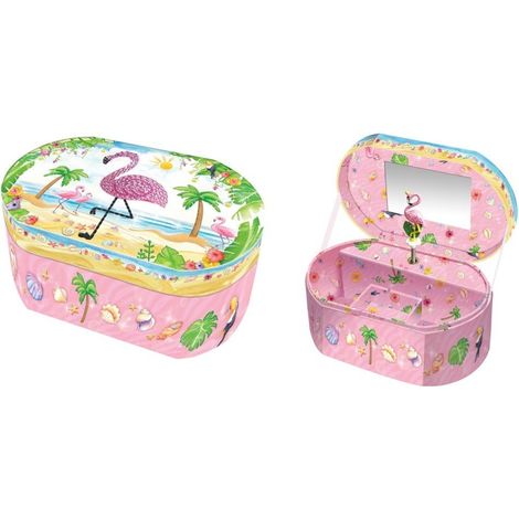 Caja de música ovalada con forma de flamenco