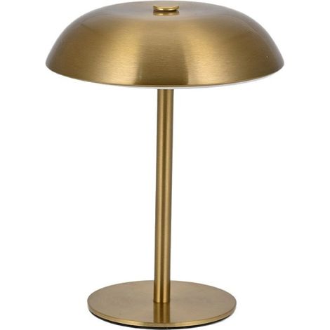 Lampe De Table - LED Sans Fil Avec Dimmer Progressif Et Commande Tactile - Métal + Acrylique - 20 5 X 15 5 X 15 5 Cm - Or - 1 Pièce (1/5)
