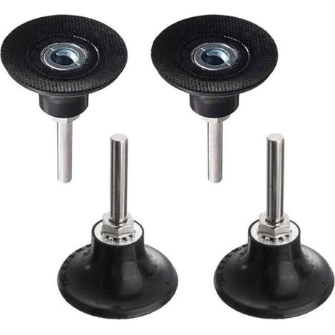 4Pcs Plateaux de Polissage 50mm Disc Pad Support de Disque Abrasif de Ponçage Mandrin Polissage avec Tige de 1/4 '' (1/4)
