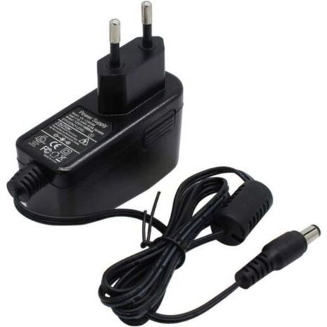 Pair Adaptateur secteur 12V 1A DC pour caméra de sécurité IP/CCTV, cordon d'alimentation AC vers DC, chargeur, sortie DC 12V 1000mA, entrée AC 100V-240V/50 ou 60Hz/0.4A Max, prise UE, noir -