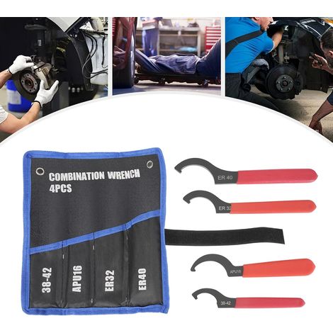 4pcs Coilover Wrench, Hook Wrenches Tools Set Shock Spanner Wrench Set C-Shape Spanner (1/5)