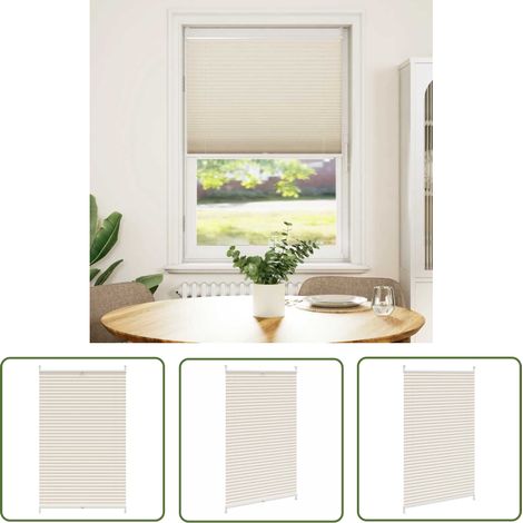 Plissee Faltrollo Rollo Plisseerollo 80x125cm Creme