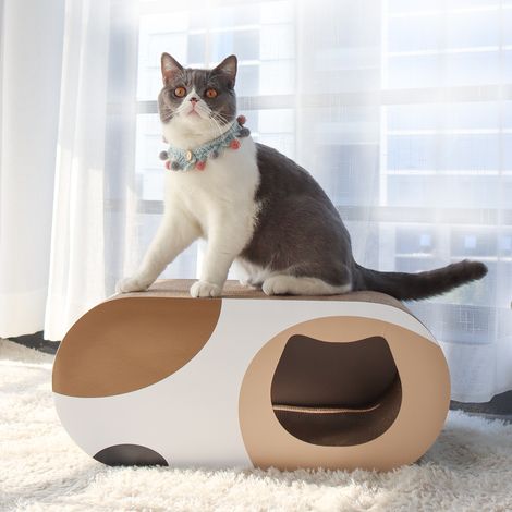 Cat Scratching Board, Cat Bed, Wear-Resistant, Non-Chipping Cat Toy, Cat Tunnel, Cat Claw Board, Claw Grinding Board Pet Supplies (1/4)