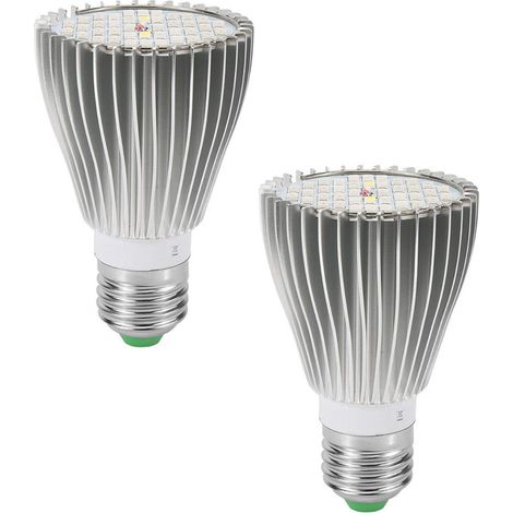 Ampoule Horticole E27 LED pour Plantes, 30W E27 avec 40LED Lampe Plante à Spectre Complet, AC 85-265V, Lampe the Croissance et Fleurs Intérieur pour Jardin/Culture Hydroponique/Aquarium, lot de 2