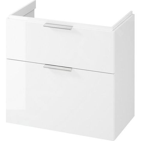 Cersanit City - Meuble-lavabo, 72x79x45 cm, 2 tiroirs, blanc S584-018-DSM (1/4)