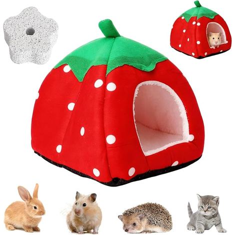 winter accessories for rabbits guinea pig cosy bag foldable cuddly bed small animals rats accessories for cage rabbit bed guinea pig (1/5)