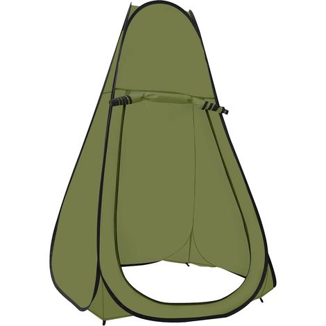 vidaXL Tienda de ducha desplegable verde (1/2)