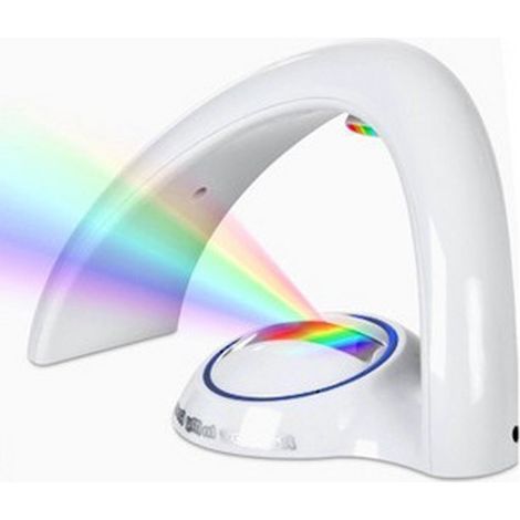 Projecteur LED arc-en-ciel à piles avec reflets lumineux - Cadeau (1/4)