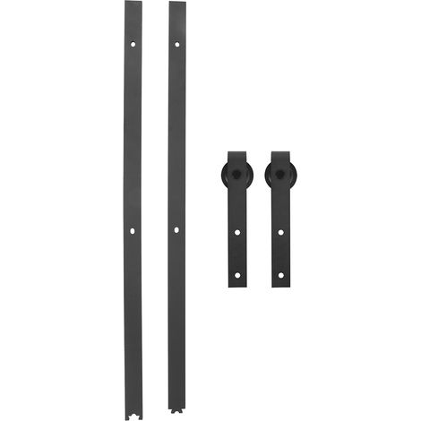 Amerikanische Scheunentor-Rollenbeschläge, Grundausführung, einseitig, 2 Meter, Einzeltür (1/5)