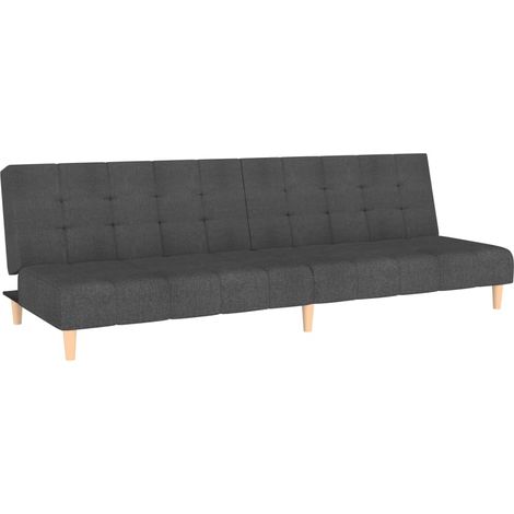 Canapé-lit，Canapé convertible à 2 places gris foncé tissu CFW26677 (1/5)