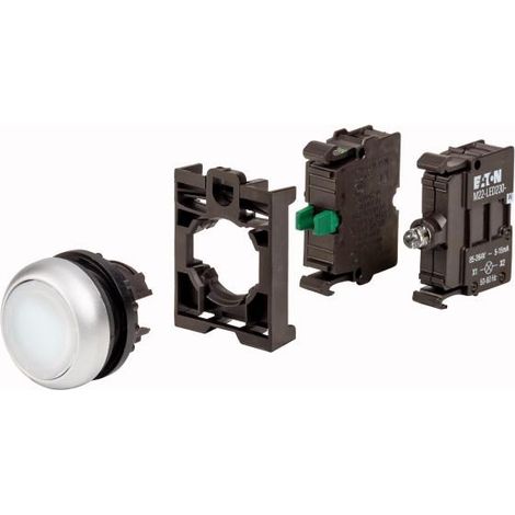 Bouton poussoir lumineux appareil complet 000132604 EATON M22 DL W K10LED230 BVP