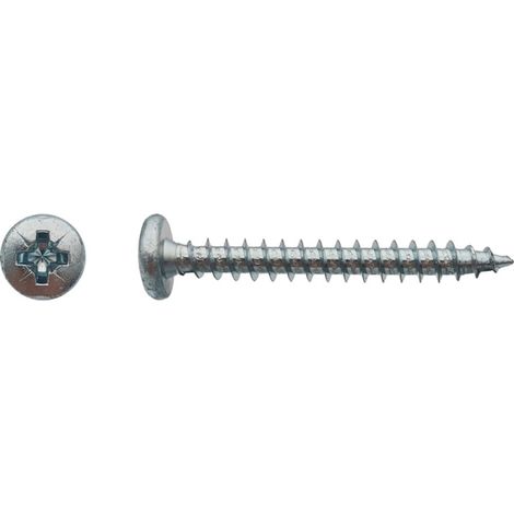 Vis pour panneaux agglomérés tête cylindrique Pozidriv® Zingué - 5 x 20 mm - BIVI