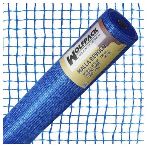 Blaues Unterputznetz, Rolle 50 cm x 1 Meter. Maschen 10x10 mm.