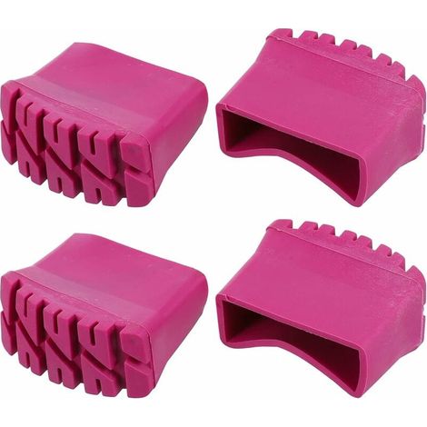 Lot de 4 embouts caoutchouc antidérapants pour pieds d'échelle pliante, usage bricolage, chantier, échelles techniques, protection sol, sécurité renforcée (1/5)
