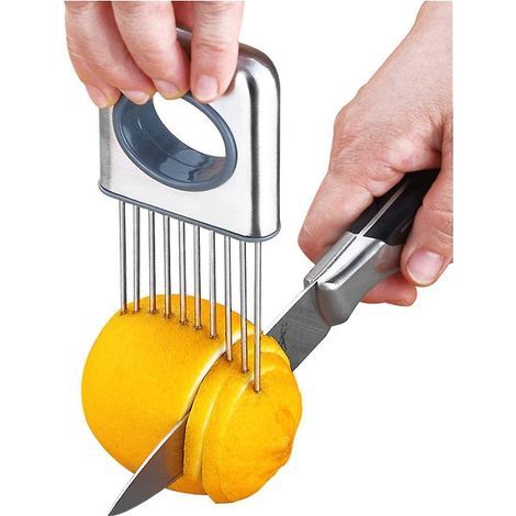 Trancheuse de citron Fruit Splitter Oignon Coupé Acier inoxydable Ultra-mince Ménage Coupe Légumes Outils auxiliaires Accessoire (1/5)