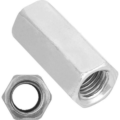 Écrous hexagonaux Zoternen, 2 pièces M16 x 50, écrous hexagonaux longs, écrous filetés hexagonaux, fixation filetée en acier zingué pour appareils électroménagers, équipements de bureau et de communic (1/5)