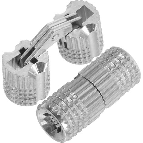 SHINEOFI Charnières en laiton dissimulées, canon caché, lot de 2, finition argentée lisse (1/5)