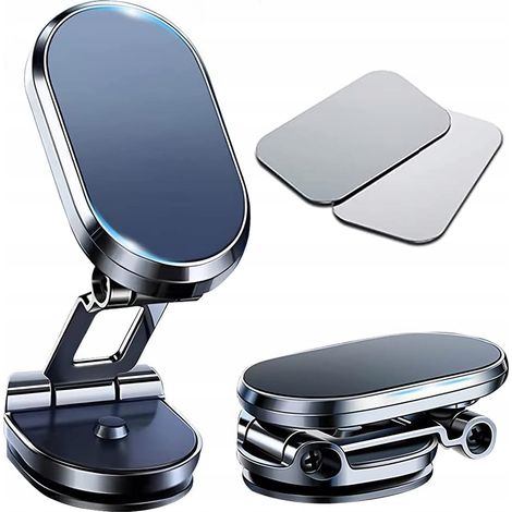 Supporto magnetico per telefono da auto - argento/nero